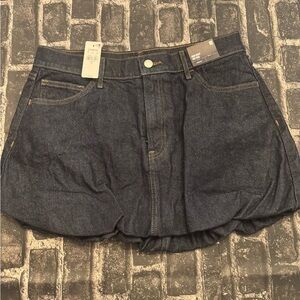 Express Dark Denim Mini Skirt